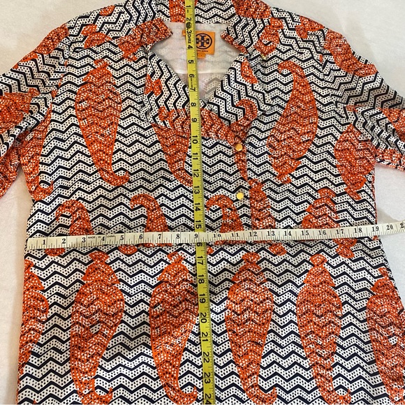 Tory Burch Thurman 100% Silk Dress with wrap belt - Picture 13 of 16